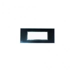 Legrand Arteor Mirror Black Cover Plate With Frame, 6 M, 5757 43